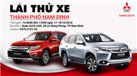 Lái thử xe Mitsubishi tại Thành phố Nam Định ngày 17-18/12/2016