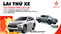 Sự kiện trưng bày và lái thử xe Mitsubishi tại TP Lào Cai ngày 18-19/02/2017
